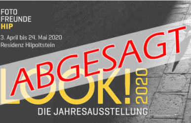Absage Jahresausstellung der Fotofreunde HIP