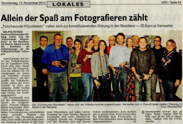 Gründung der Fotofreunde Hilpoltstein
