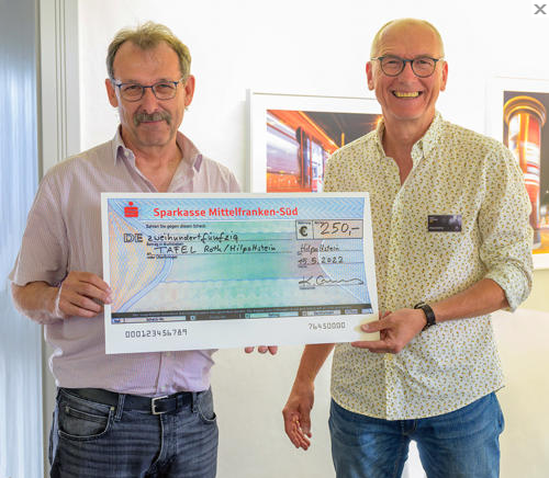 Spendenübergabe der Fotofreunde HIP 2022